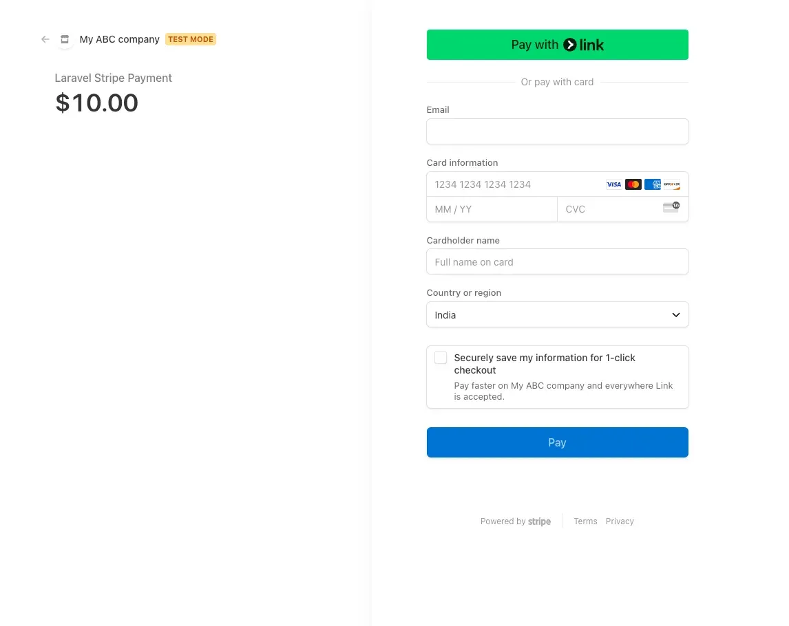 Stripe Integration